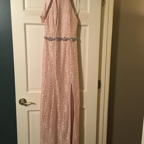 Blush color prom party wedding gown size7